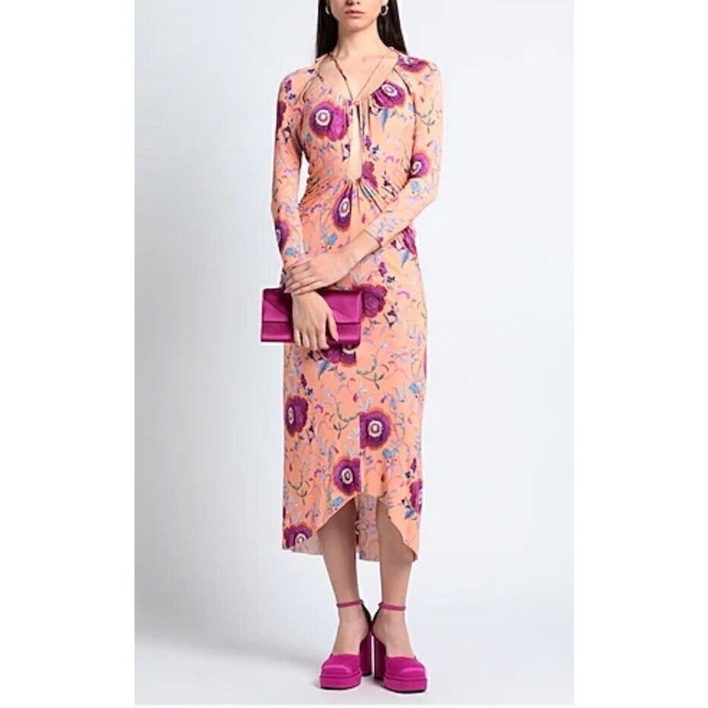 Isabel Marant Jadessi floral halter cutout midi dress sz 38 US 6 $1280